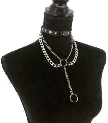Choker din piele C149
